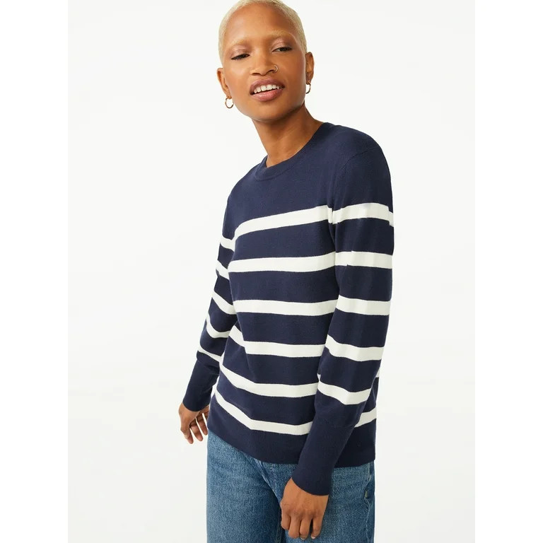 Free Assembly Women's Boxy Cozy Yarn Sweater | Walmart (US)