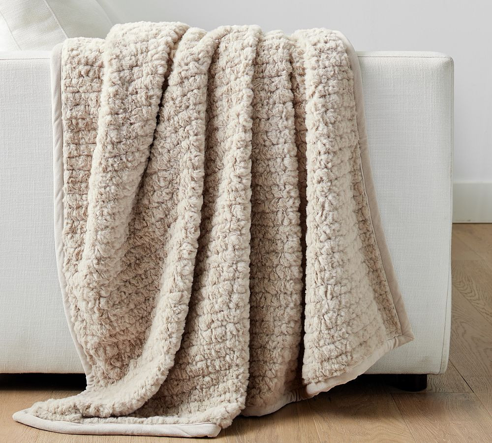 Faux Fur Chinchilla Throw | Pottery Barn (US)