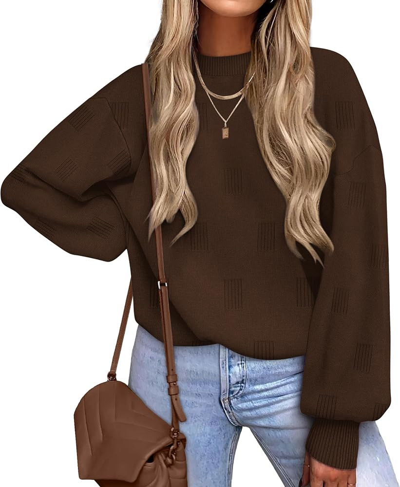 XIEERDUO Womens Sweaters Pullover Knit Sweater Turtleneck Long Sleeve Shirts Fall Fashion 2025 | Amazon (US)