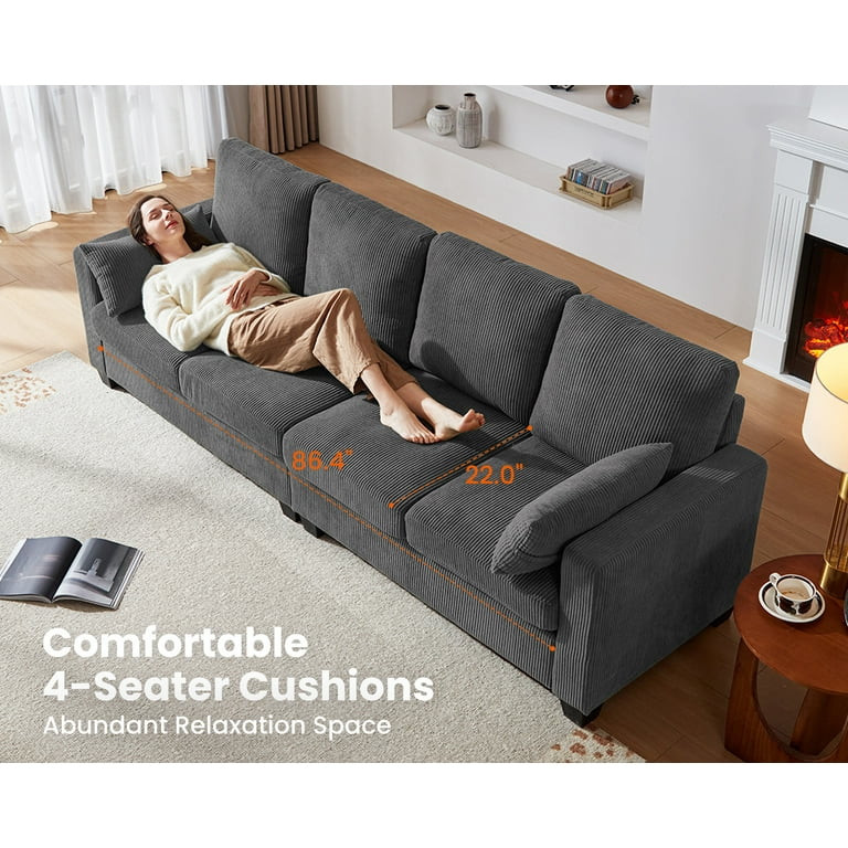 CHIC HOUSE 100" Modular Sectional Couches for Living Room, 4-Seat Oversized L-Shaped Sofa with Mo... | Walmart (US)