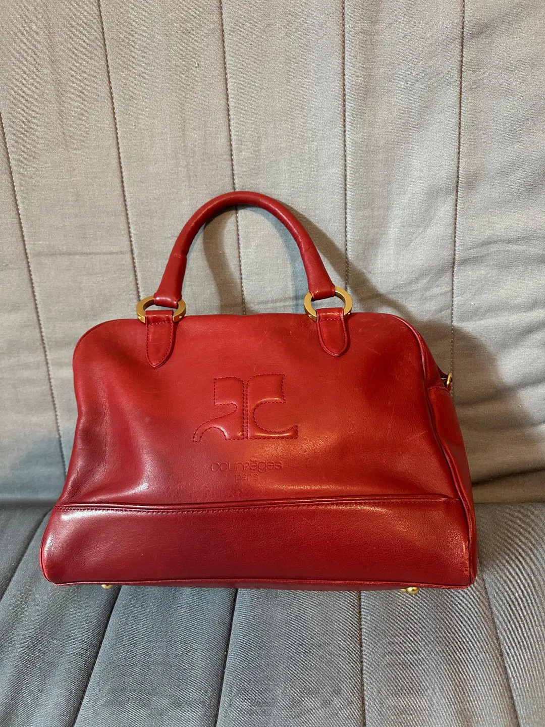 Courreges vintage red hand bag, shoulder bag | Etsy (US)