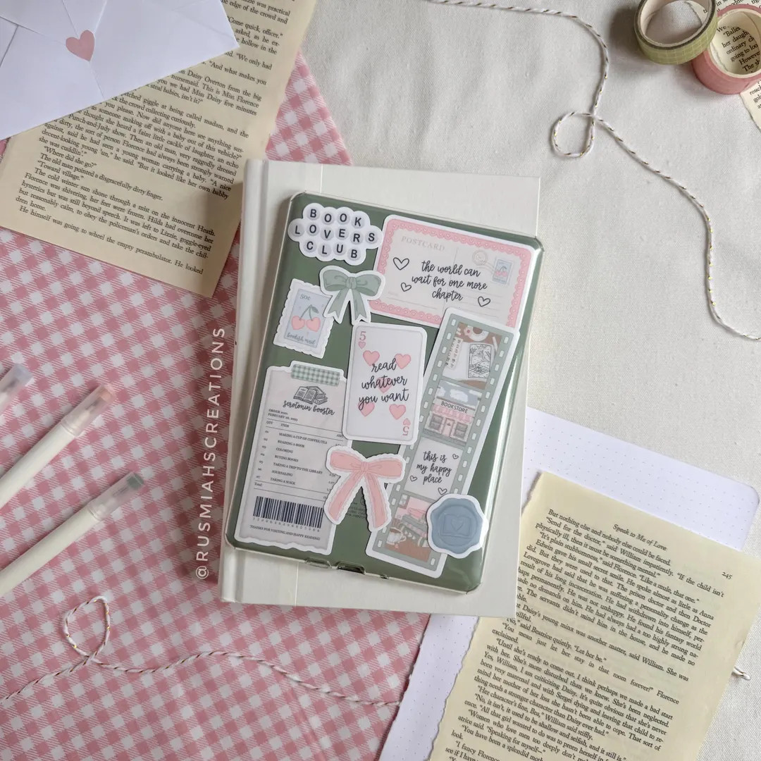 Little Bookish Moments Sticker Pack | Bibliophile | Water Resistant | Kindle Stickers | E-Reader ... | Etsy (US)