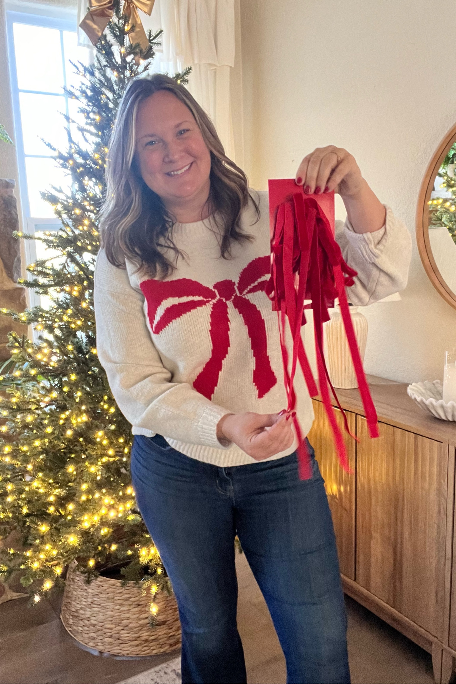 My Christmas tree and collar are linked below including this beautiful mid century fluted cabinets that I turned into a console table storage by sliding two of them together! 

#LTKCyberWeek #LTKHoliday #LTKGiftGuide