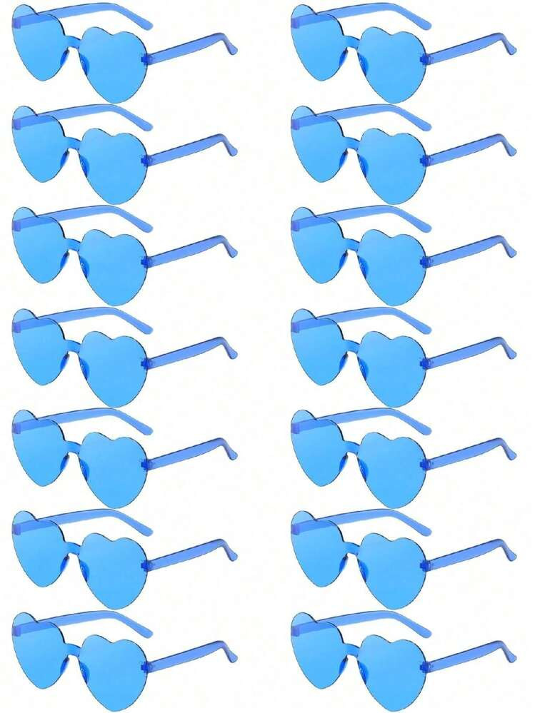 14pcs, 5pcs, 30pcs, 12pcs, 15pcs Combo Pack, 1 Style Random Color Bear Design Unisex Heart Shaped Fashionable Glasses, Suitable For Party, Wedding, Gift, Festival Accessories, Women Casual Outfit, Beach Accessories, Women | SHEIN