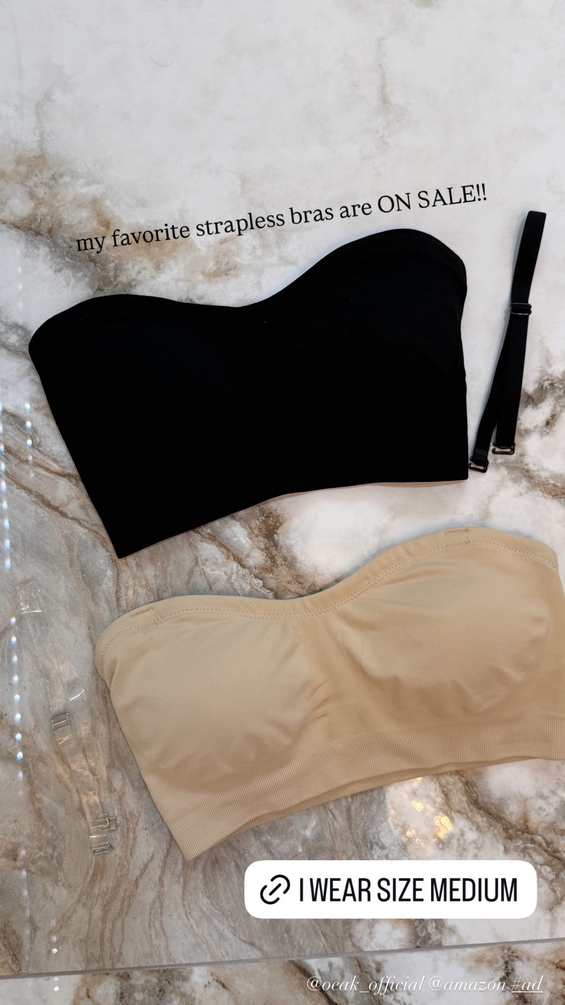 My strapless bras are on sale 