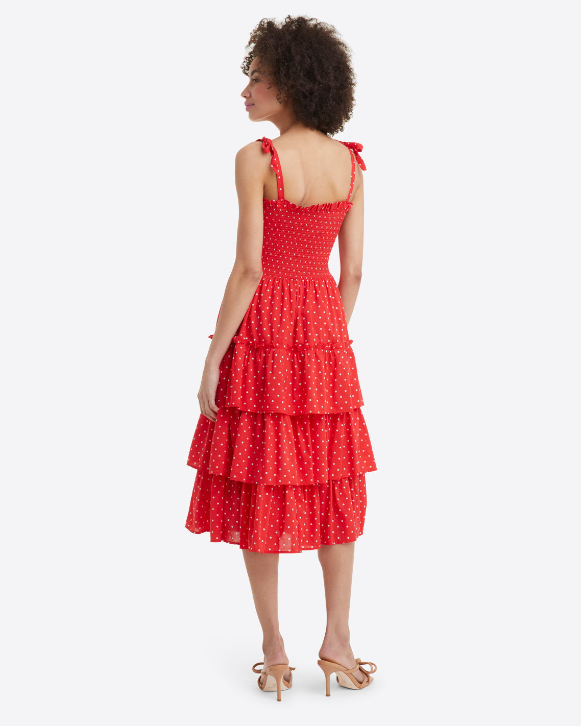 Taylor Tiered Dress in Red Polka Dot | Draper James (US)