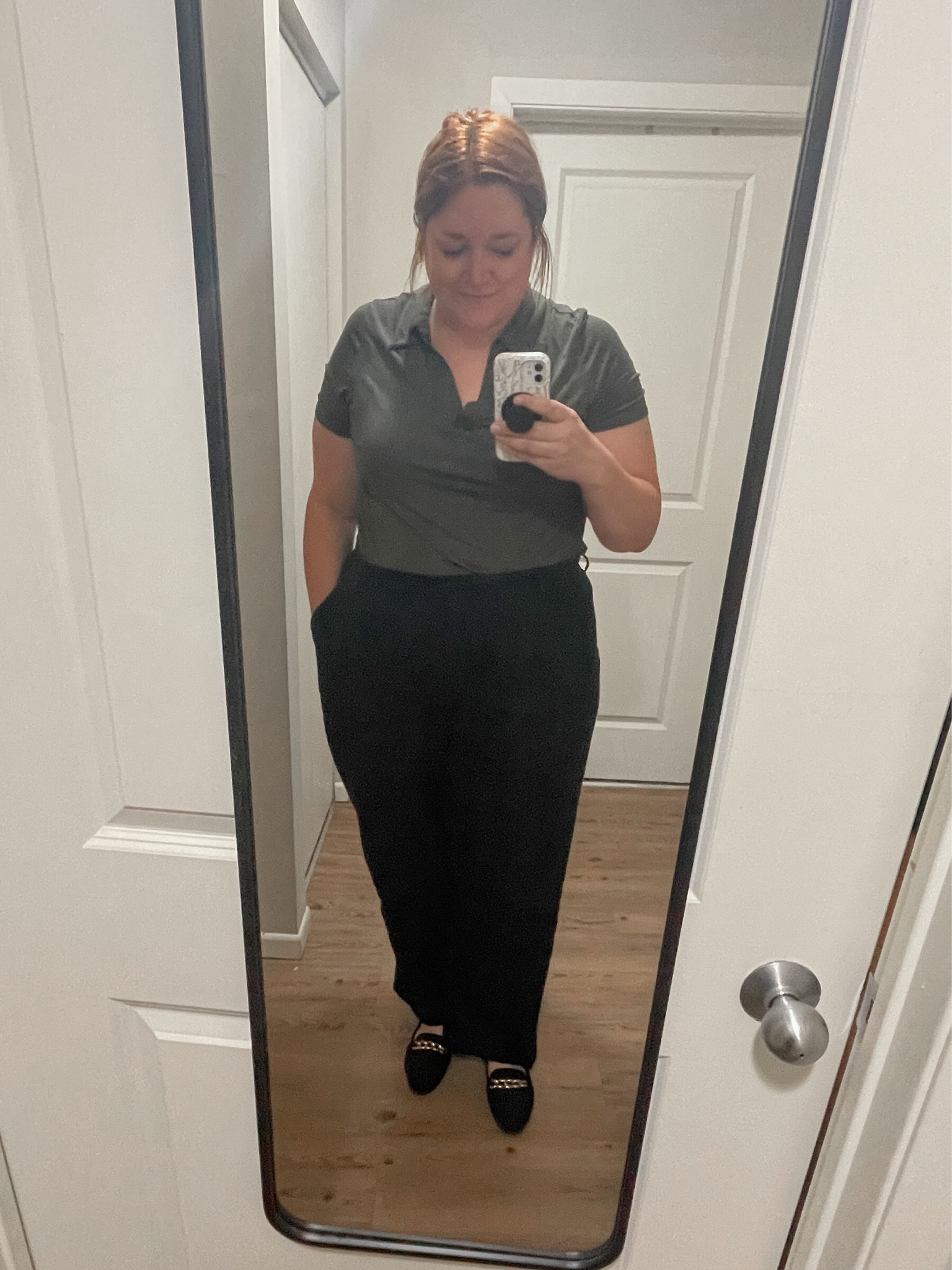 Quick mirror selfie on the way into the office! I’m obsessed with this polo and oversized pant look right now. The polos work for corporate America but are still summer friendly. The perfect plus size work outfit!

Code INFS-AMBTARA to save at Universal Standard

Pants are Abercrombie but sold out in most sizes so linking ones I have that I love from Amazon!

#LTKWorkwear #LTKPlusSize #LTKMidsize