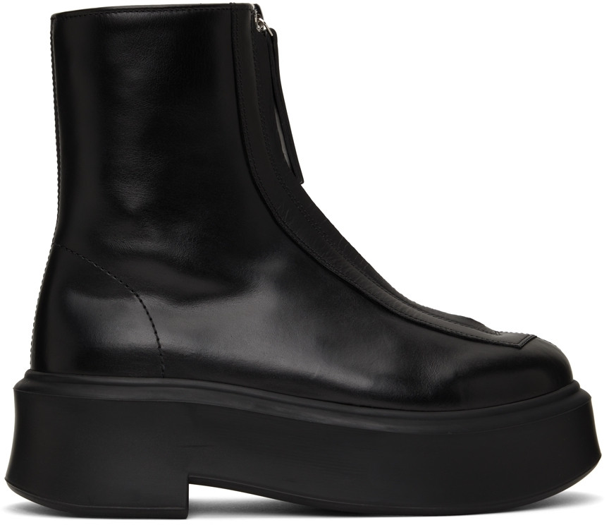 Black Zipped 1 Boots | SSENSE