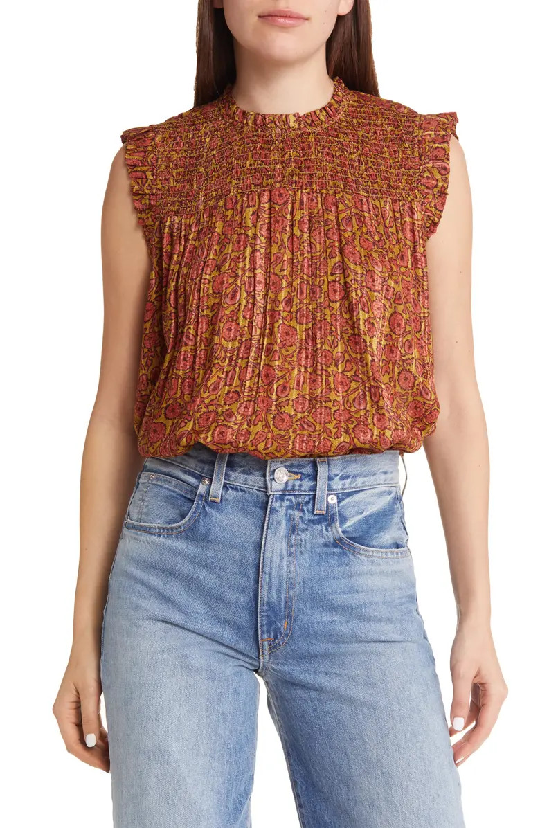 Print Smocked Blouse | Nordstrom