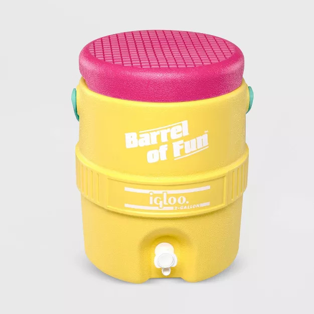 Igloo Barrel of Fun 2 Gallon Portable Beverage Server - Yellow | Target