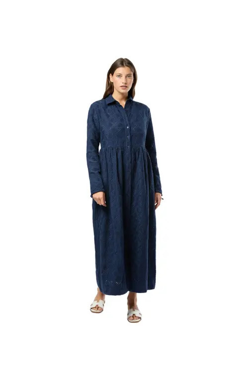 Onia Air Linen Maxi Shirtdress in Deep Navy at Nordstrom, Size X-Small | Nordstrom