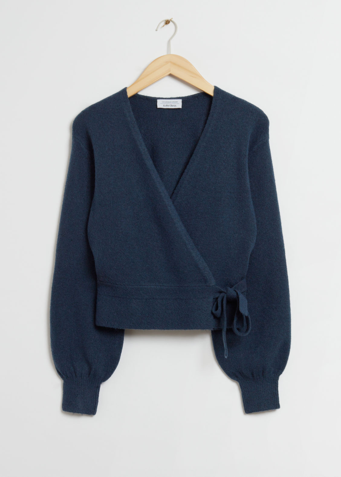 Knitted wrap cardigan secured with a self-tie detail at the side. | & Other Stories US