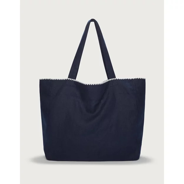 Linen Stitch Detail Tote Bag | The White Company UK & ROW