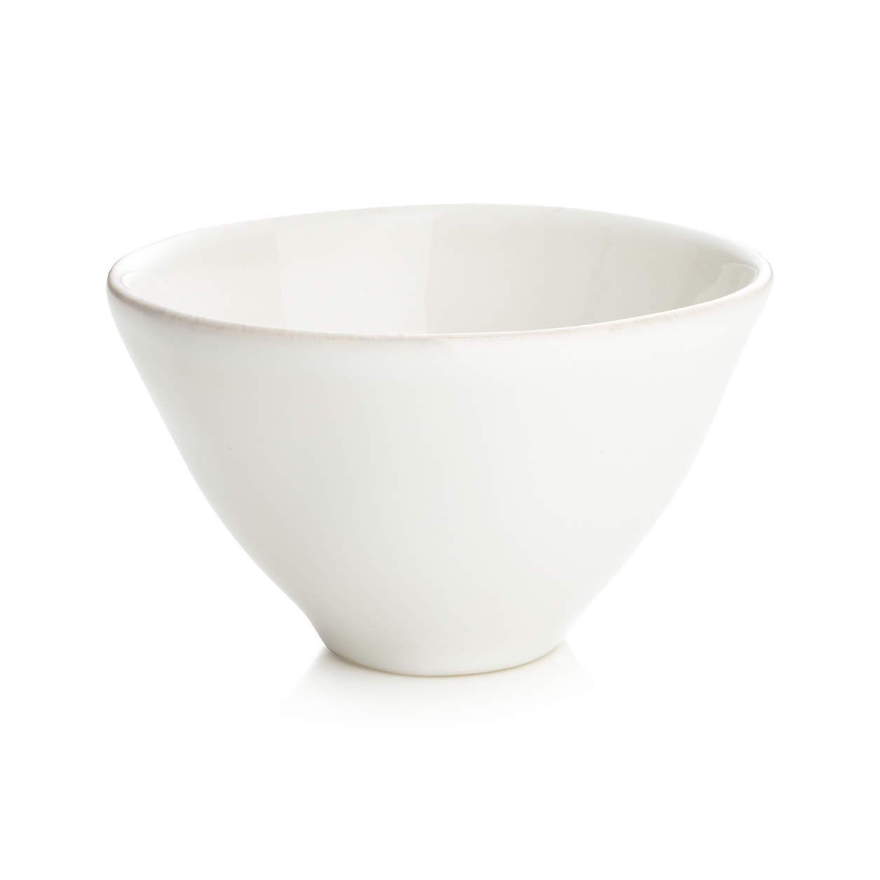 Marin White Mini Snack Bowl + Reviews | Crate & Barrel | Crate & Barrel