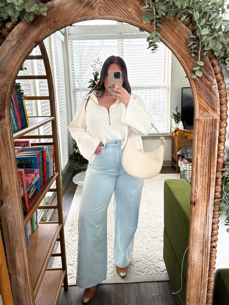 Casual chic everyday winter outfit! Love the winter white sweater and fit of the jeans!! XL sweater, 16 tall jeans

#LTKstyletip #LTKfindsunder100 #LTKplussize