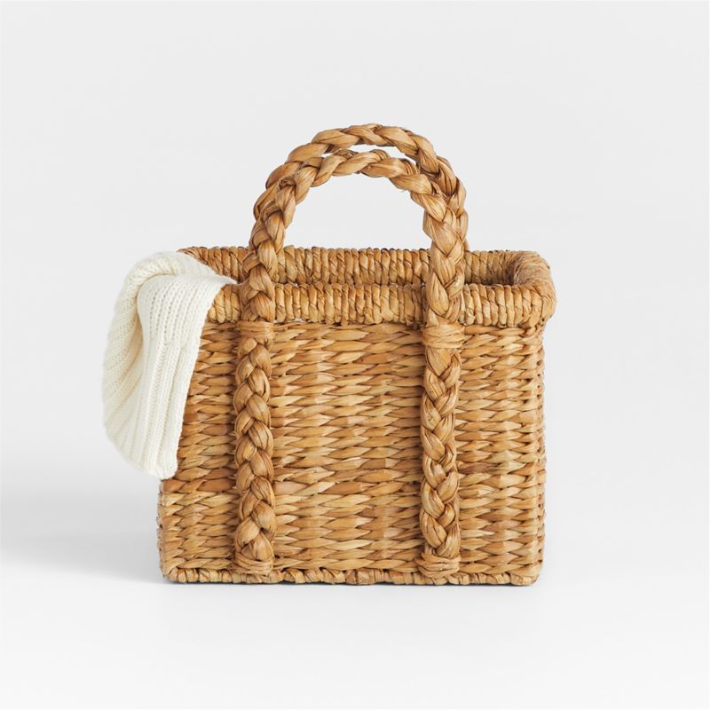 Montecito Small Rectangular Chunky Woven Basket by Jake Arnold + Reviews | Crate & Barrel | Crate & Barrel