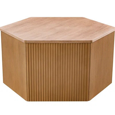 Rustic Hexagon Furniture Table, Natural Wood Finish, Warm Ambience Living Room Solid Frame, Versatile | Wayfair North America