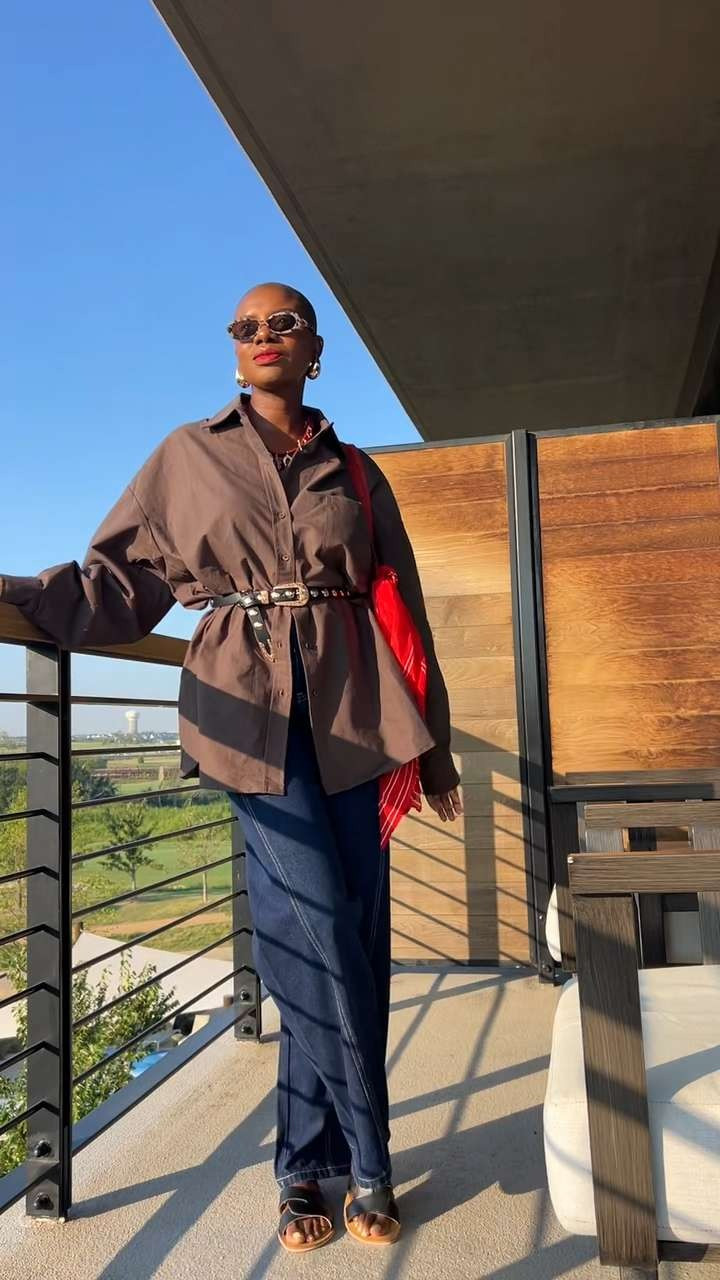 Today's OOTD! 🤎 A little pop of color with this red suede tote bag from Free People. 

 #LTKCon #LTKStyleTip #LTKItBag