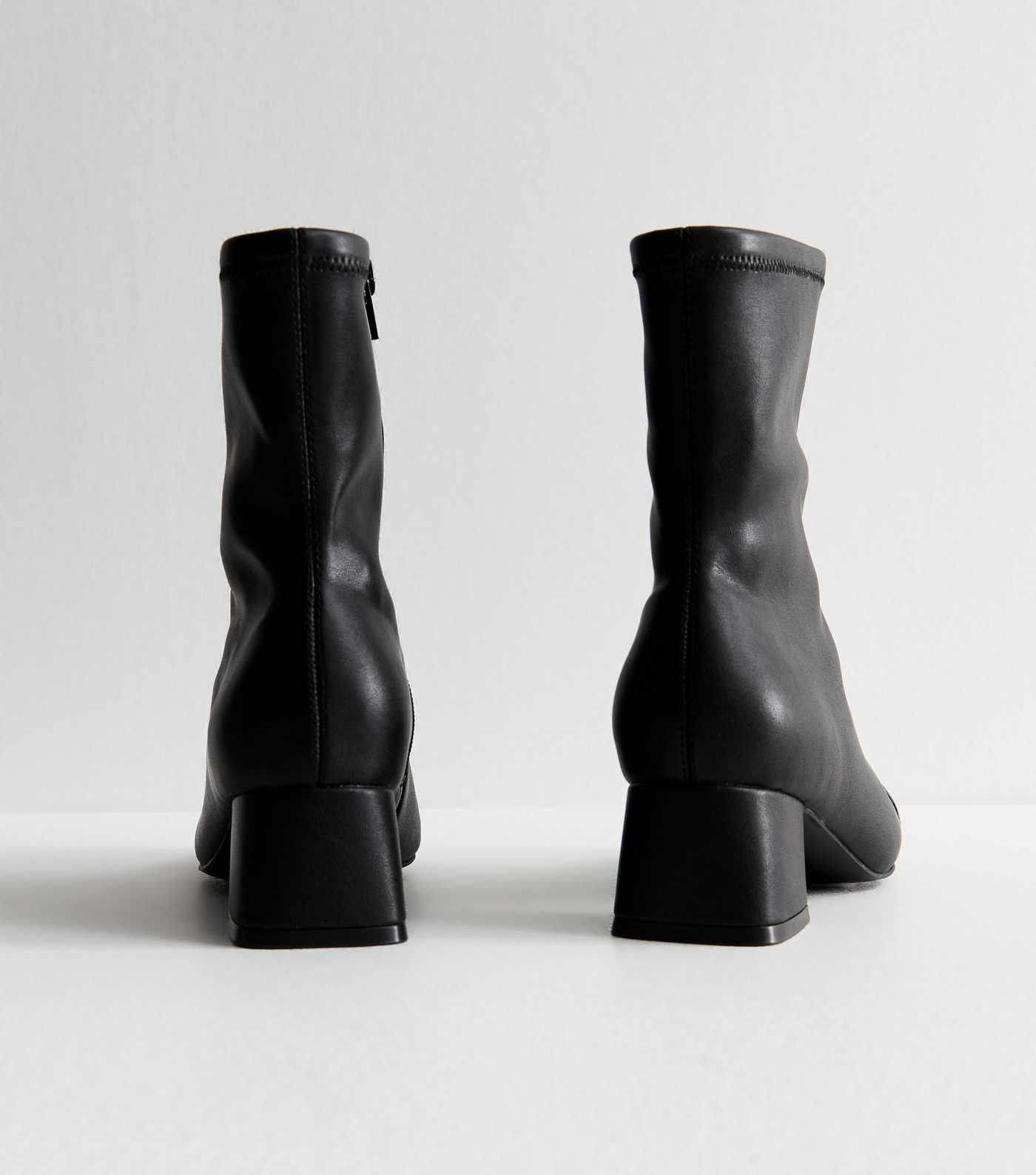 Black Leather Look Toecap Ankle Boots | New Look | New Look (UK)