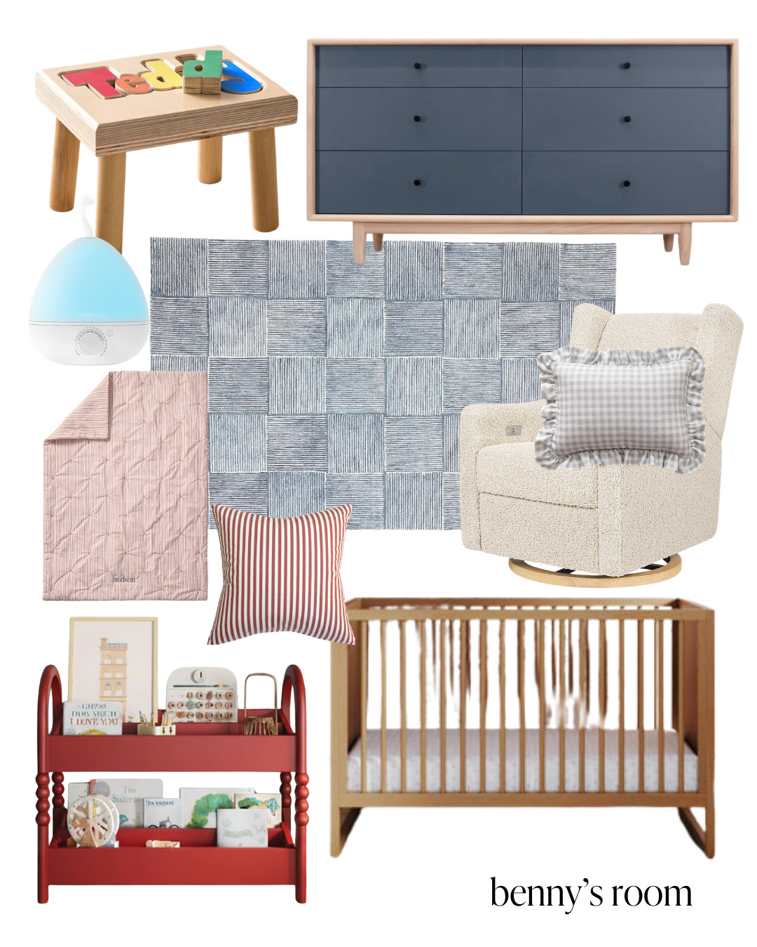 Benny's room! Some things I couldn’t link are Benny’s dresser from Dove & Tails — tell them I sent you for a discount on their gorgeous custom dressers! I also couldn’t link his Nurture& glider or crib, but they’re both amazing. And his Nestig Montessori bookshelf, too. 

#LTKKids #LTKHome #LTKmomlife