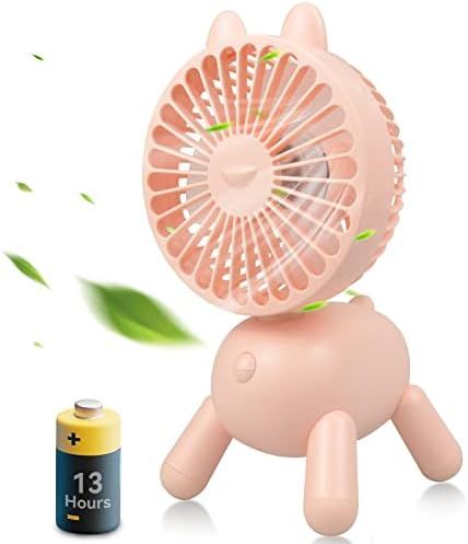 8 Inch Oscillating Small Desk Fan, 4 Speeds Portable Rechargeable Mini Fan with Puppy-Shape,Rotat... | Amazon (US)