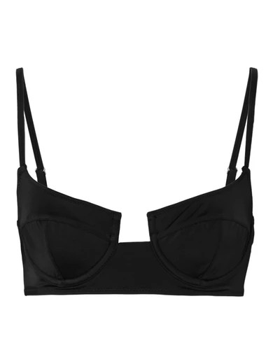 Solid & Striped - Re/done The Hollywood Bikini Top - Black | NET-A-PORTER (US)