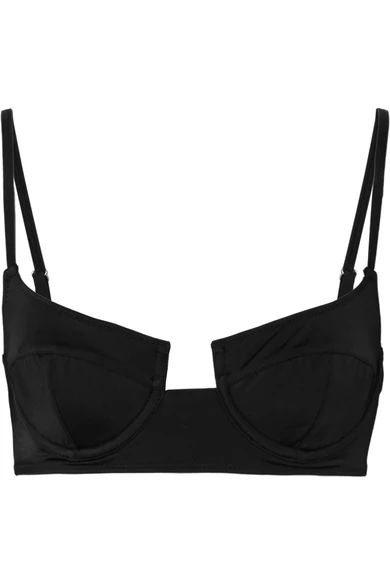 Solid & Striped - Re/done The Hollywood Bikini Top - Black | NET-A-PORTER (US)