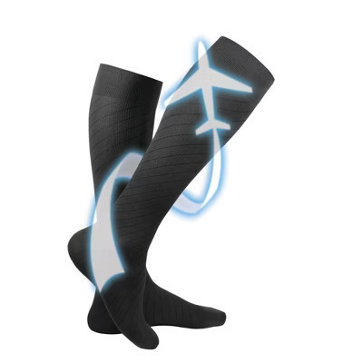 Truform Travel Compression Socks for Men and Women, 15-20 Knee High Over Calf Length Navy Small | Target