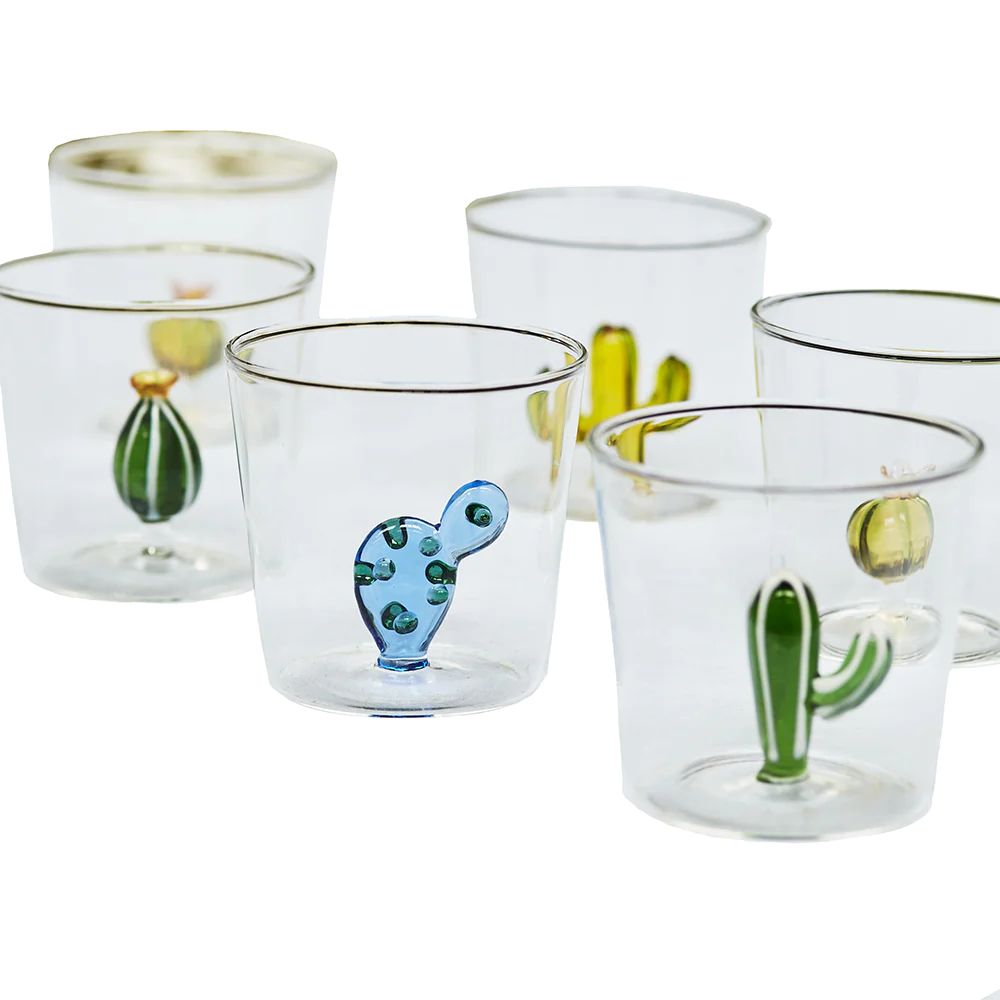 Margarita Cactus Glasses - Set | Over The Moon