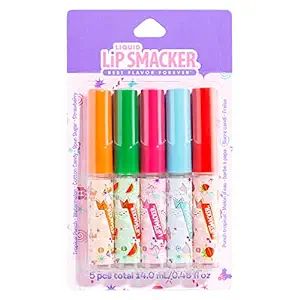 Lip Smacker Holiday Original & Best Flavored Lip Gloss Party Pack, Tropical Punch, Watermelon, Co... | Amazon (US)