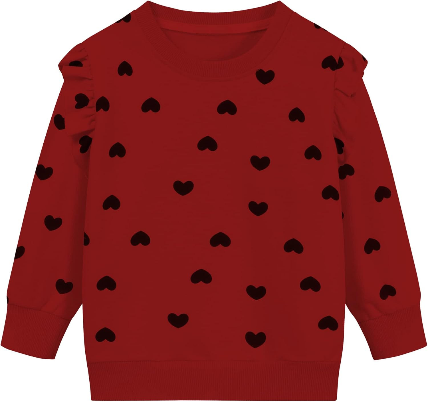 CM-Kid Valentine Girls Sweatshirts Heart Print Pink Red Sweater for Kids Girl Long Sleeve Sweatsh... | Amazon (US)