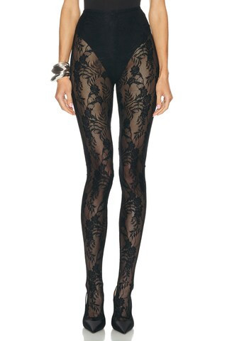 Norma Kamali Footie Legging in Black | FWRD 