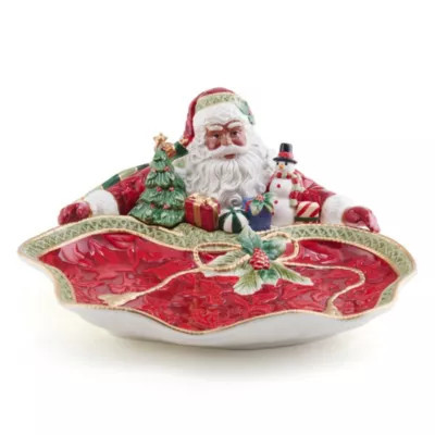 Fitz And Floyd Holiday Home African American Santa Server, Red | Belk