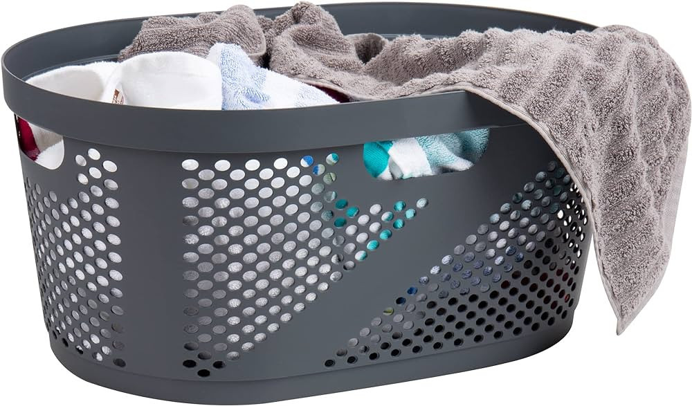 Mind Reader Basket Collection, Laundry Basket, 40 Liter (10kg/22lbs) Capacity, Cut Out Handles, V... | Amazon (US)