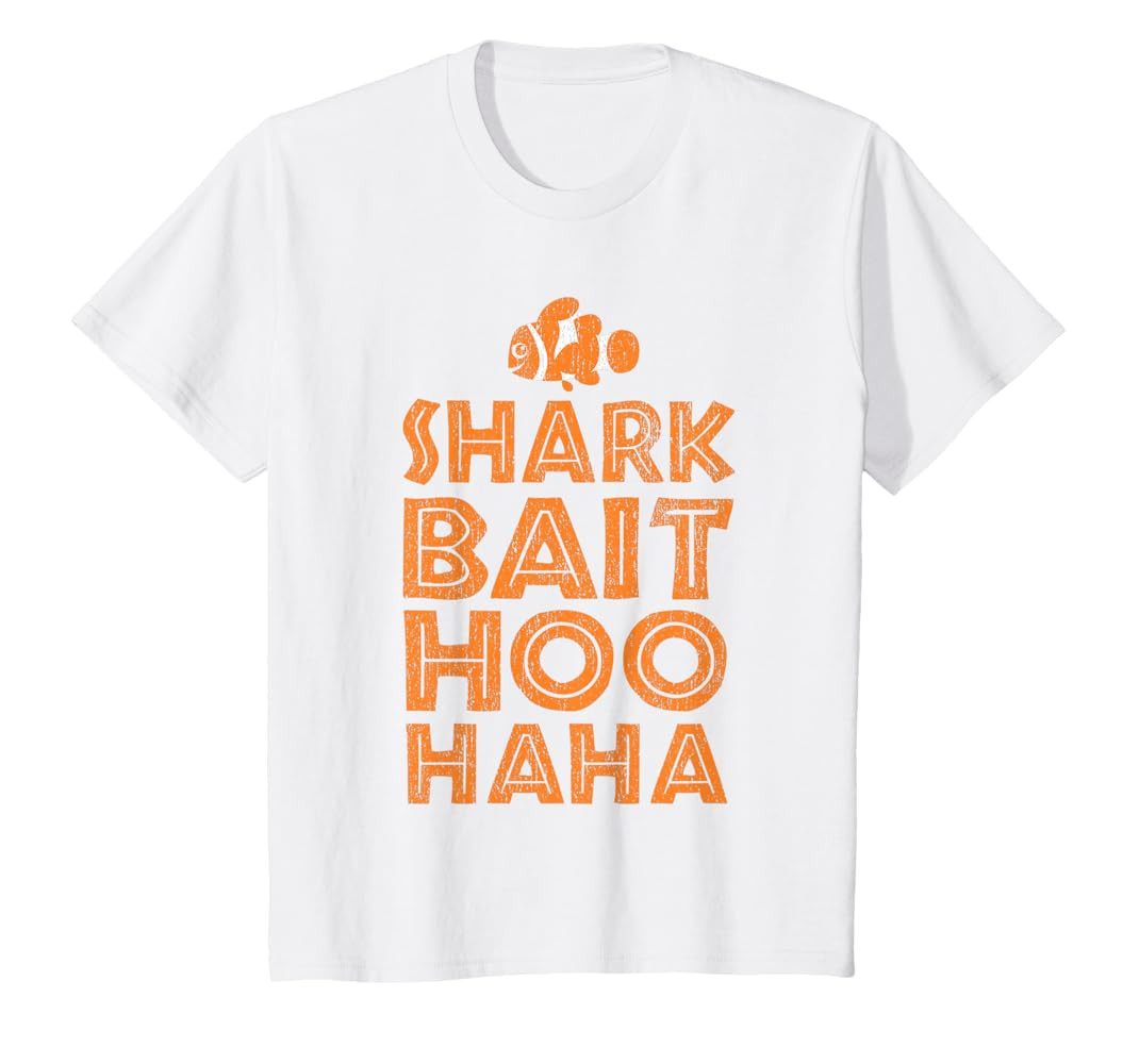 Disney Pixar Finding Nemo Shark Bait Hoo Haa Distressed Logo T-Shirt | Amazon (US)