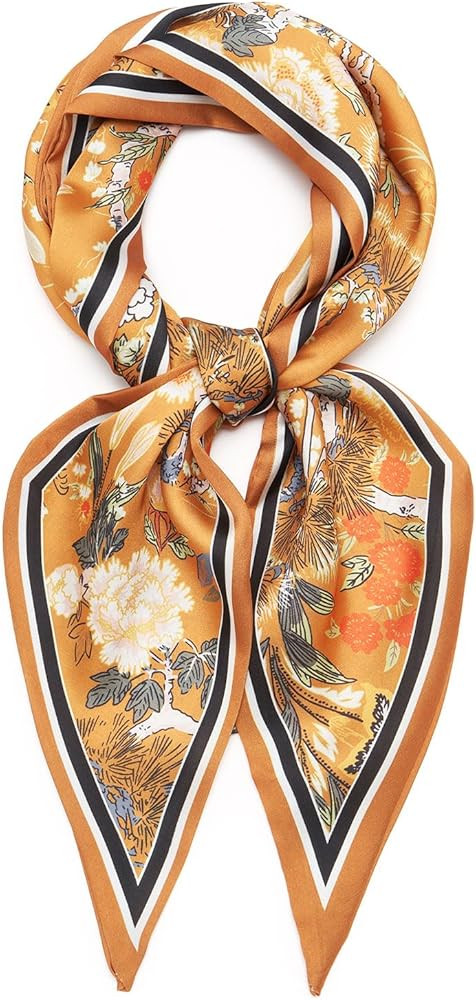 Silk Like Scarf for Women Neck Scarf Belt Satin Scarf for Hair Tie Fashion Purse Scarf for Handba... | Amazon (US)