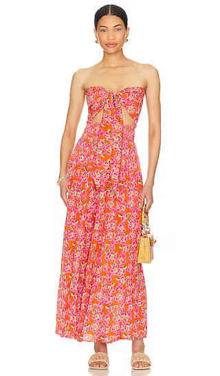 Moana Maxi Dress in Poipu Rust Orange Maxi Dress Long Orange Dress Cut Out Dress Cutout Dress | Revolve Clothing (Global)