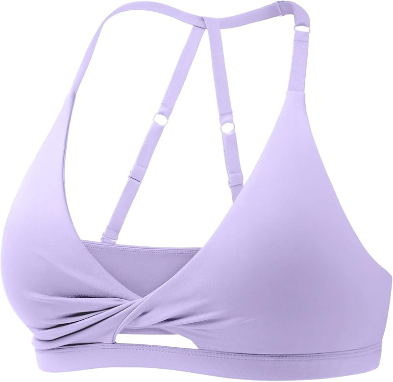 YEOREO Sports Bras for Women Open Back Workout Gym Bra Padded Medium Impact Yoga Tops with Ajusta... | Amazon (US)