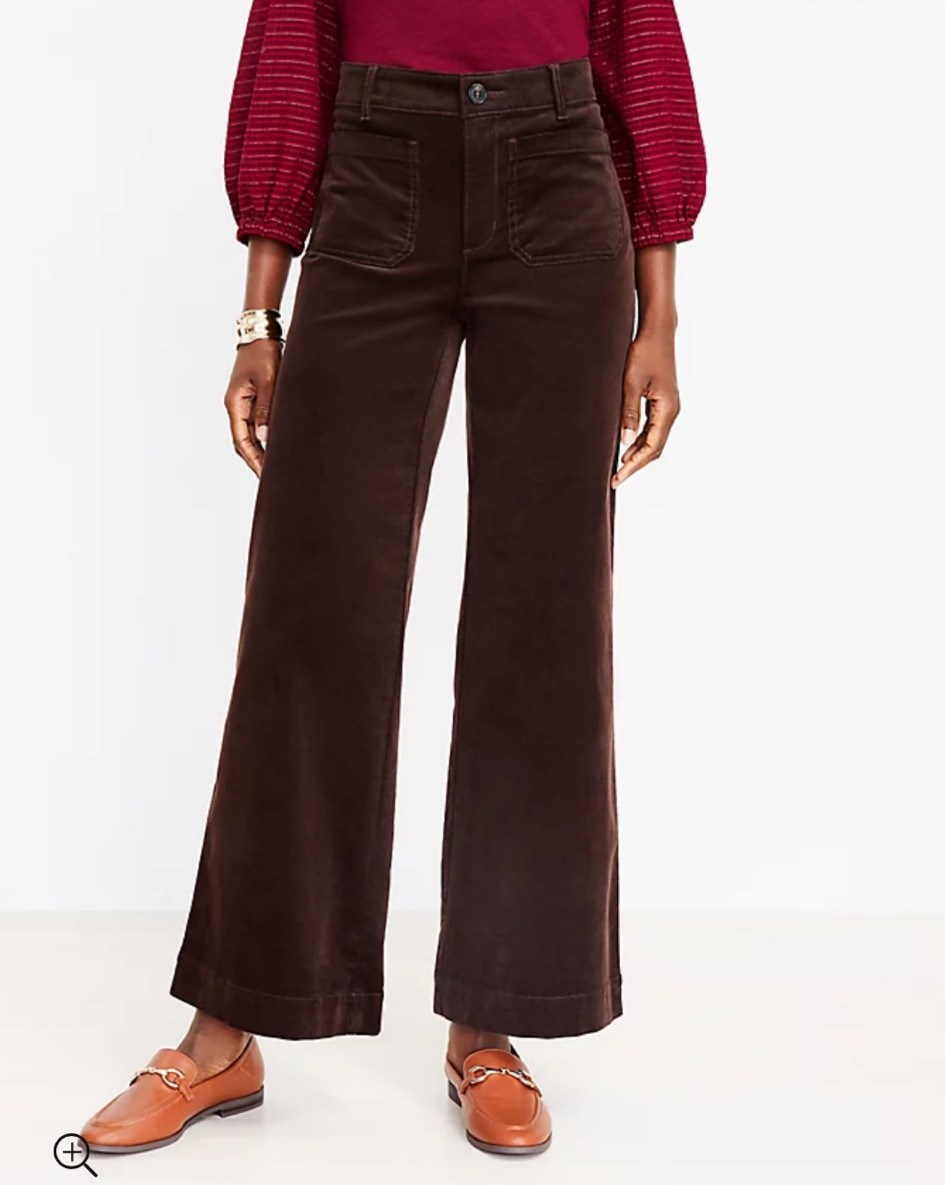 Palmer Wide Leg Pants in Corduroy