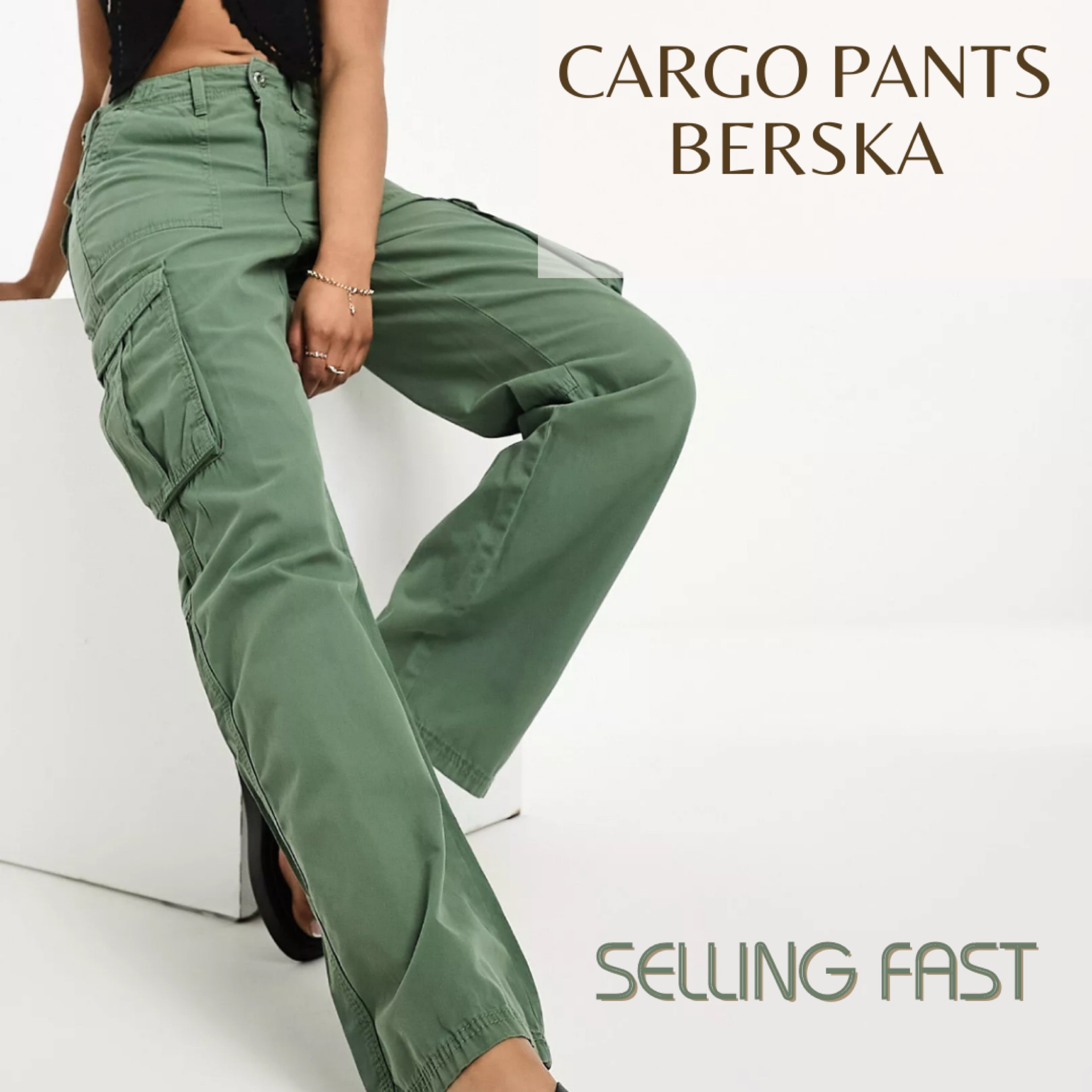 Bershka straight leg cargo pants in graphite blue