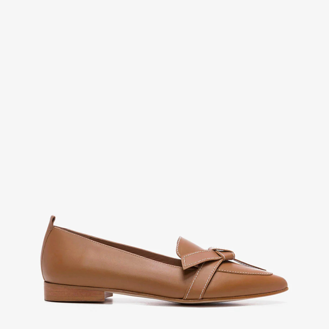 Ally Leather Cognac Loafer | Flattered