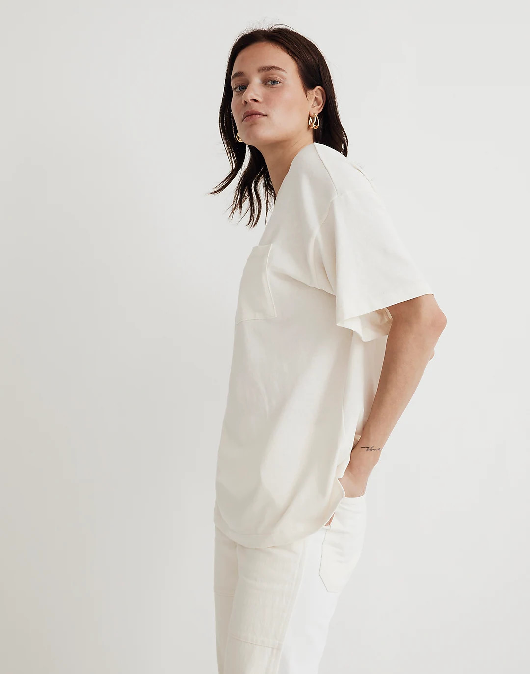 Garment-Dyed Oversized Pocket Tee | Madewell