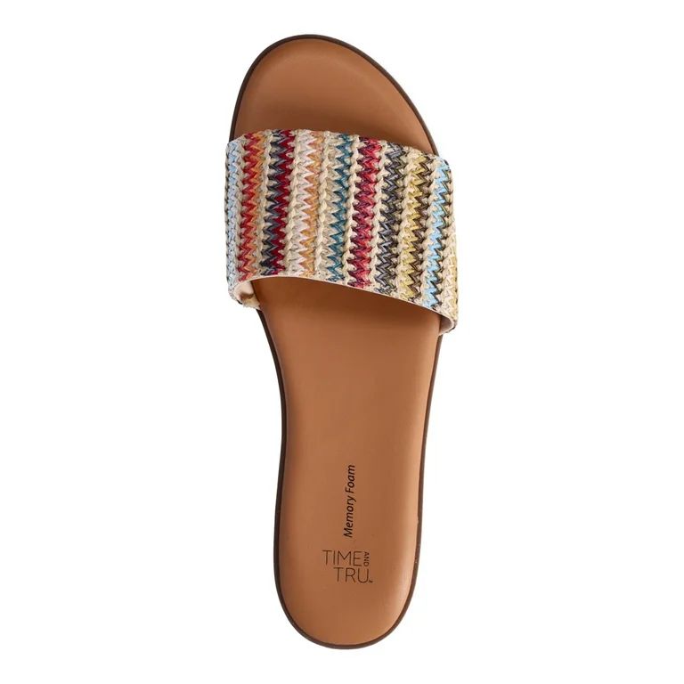 Time and Tru Women's Woven Slide Sandals | Walmart (US)