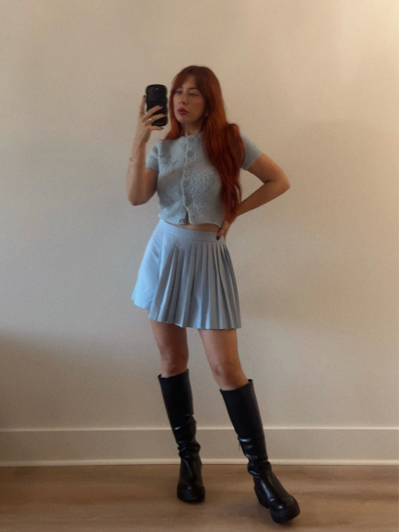 Wearing size S in the skirt. Boots are 8.5. Both run TTS  

#LTKSaleAlert #LTKFindsUnder100 #LTKSeasonal