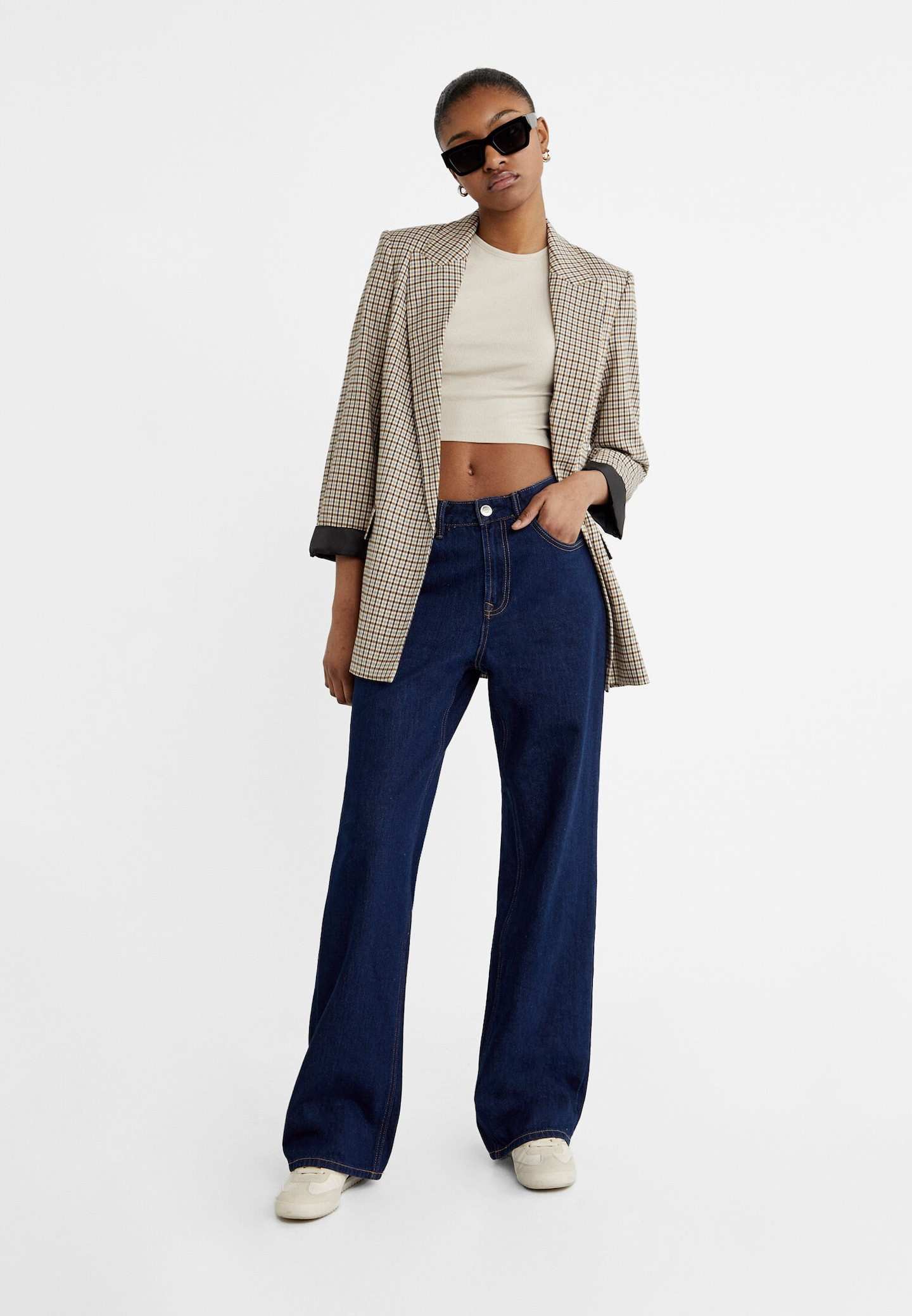 Open blazer met pied-de-poule | Stradivarius (NL)