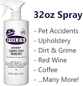 FOLEX Instant Carpet Spot Remover + Daley Mint Cloth | Instant Rug, Upholstery, and Carpet Spot R... | Amazon (US)