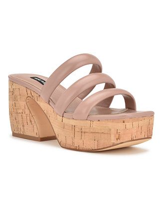 Women's Danne Square Toe Strappy Wedge Sandals | Macys (US)