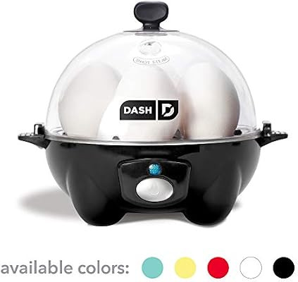 Dash black Rapid 6 Capacity Electric Cooker for Hard Boiled, Poached, Scrambled Eggs, or Omelets ... | Amazon (US)