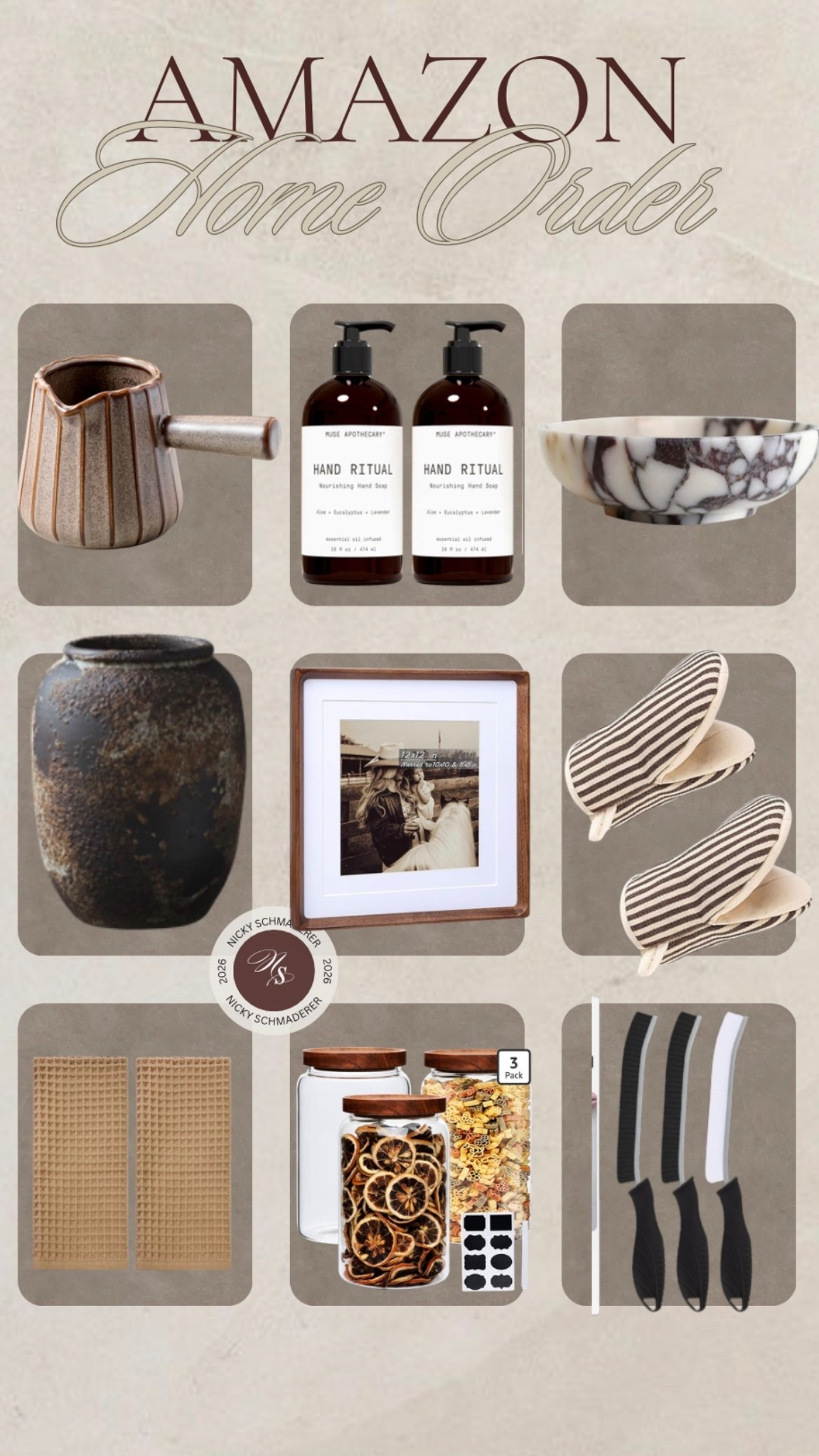 Amazon order 
Modern organic home decor 
Kitchen essentials 
Wall decor 


#LTKHome #LTKstorytime #LTKmomlife