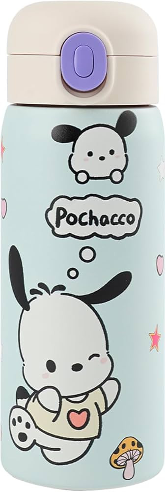 Anime Kitty Water Bottle,Cartoon Anime Water Bottle with Straw,Leak Proof Portable Insulated Bott... | Amazon (US)